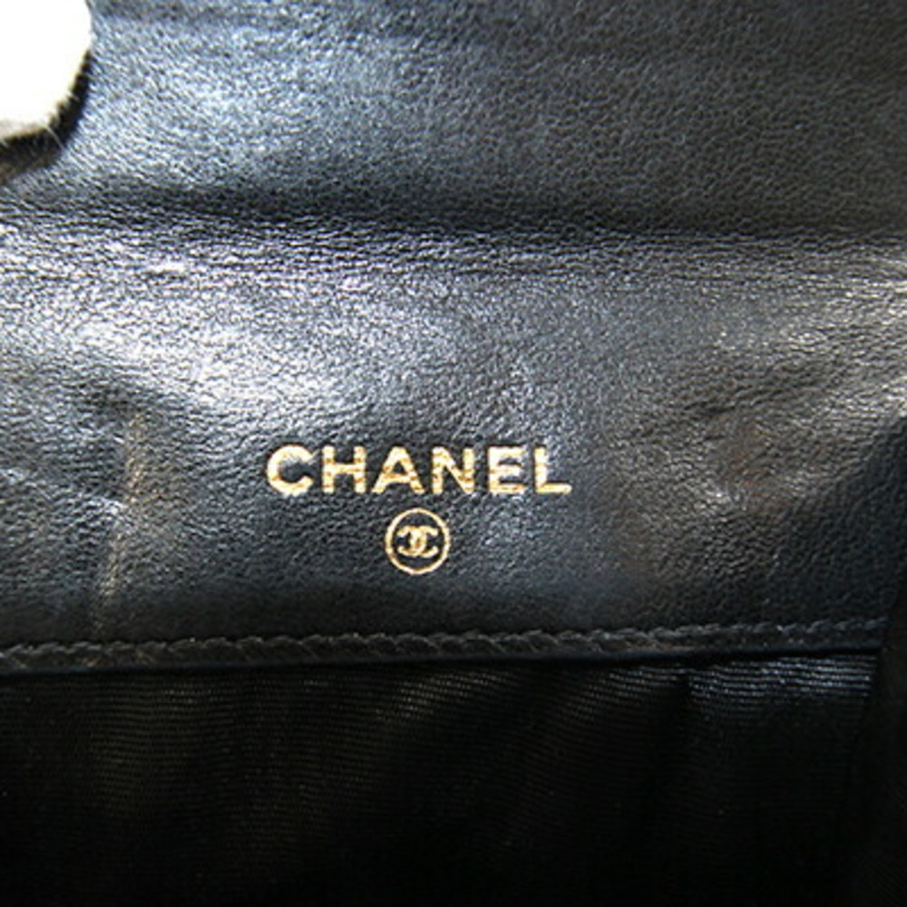 CHANEL Authentic Black Caviar Leather Logo Wallet - Picture 4 of 10